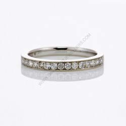 Pave Milgrain Edge Diamond Wedding Ring